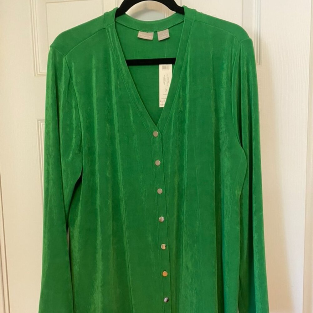 Chicos NWT Travelers Snap Front Cardigan, size 3 (US 16-18)